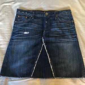 Banana Republic Distressed Denim Skirt
